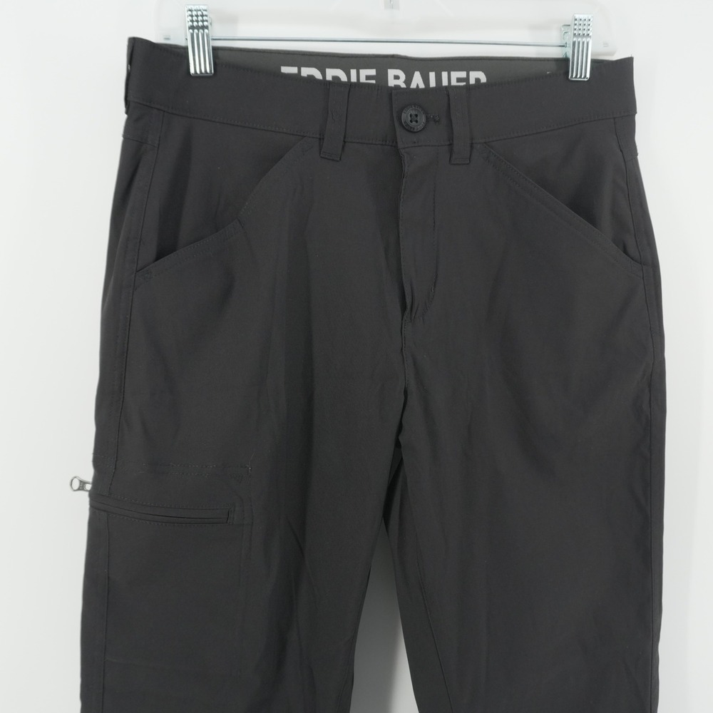 Eddie Bauer Rainier Tech Pant Mens 30x30 Black Hiking Outdoor Stretch Pants